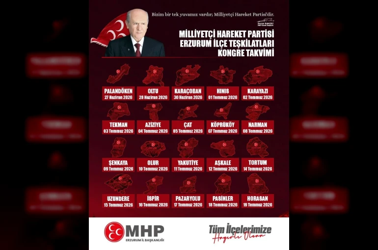 MHP Erzurum’da ilçe kongre takvimi açıklandı