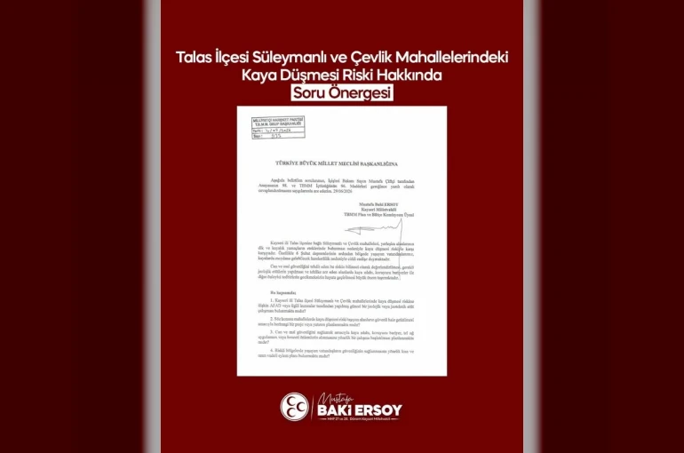 MHP’li Ersoy, 2 mahalledeki kaya düşmesi riskini meclise taşıdı