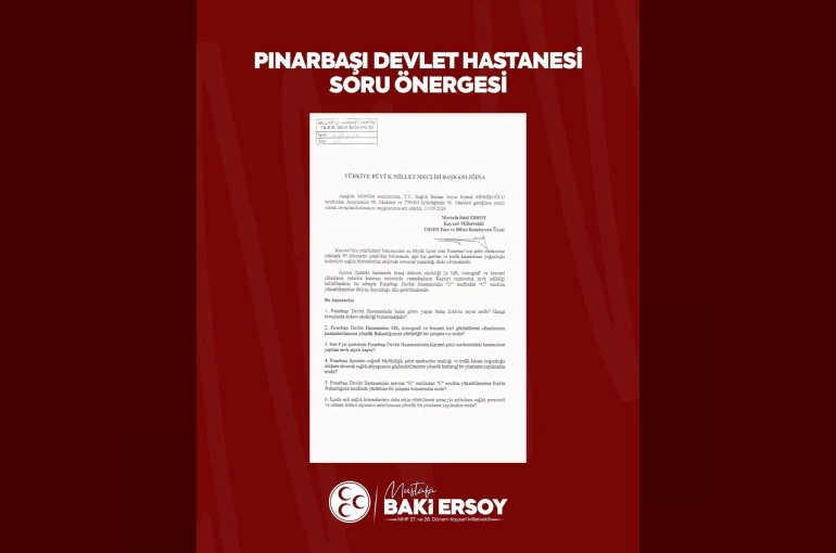 MHP’li Ersoy’dan Pınarbaşı için sağlık hamlesi