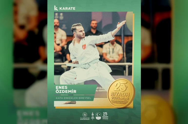 Milli karateci Enes Özdemir, altın madalya kazandı