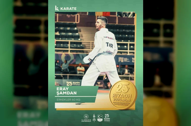 Milli karateci Eray Şamdan’dan altın madalya