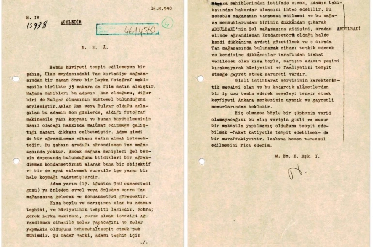 MİT’ten 1940 tarihli "acele" ibareli şüpheli takibi belgesi paylaşıldı