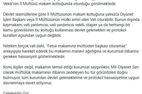 Müftülük makamı tartışması: "Fetva makamına müftüden başkası oturamaz"