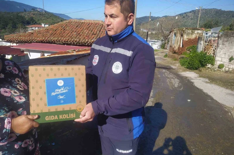 Muğla Büyükşehir’den Ramazan’da gıda kolisi desteği