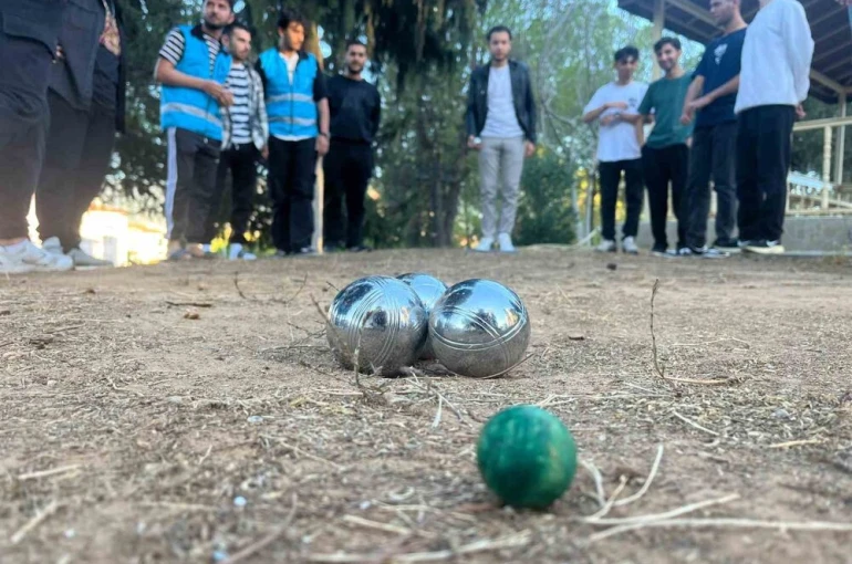 Muğla erkek öğrenci yurdunda Bocce turnuvası heyecanı
