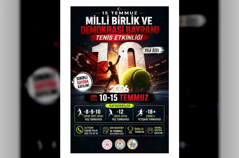 Muğla’da 15 Temmuz’a özel tenis turnuvası düzenlenecek