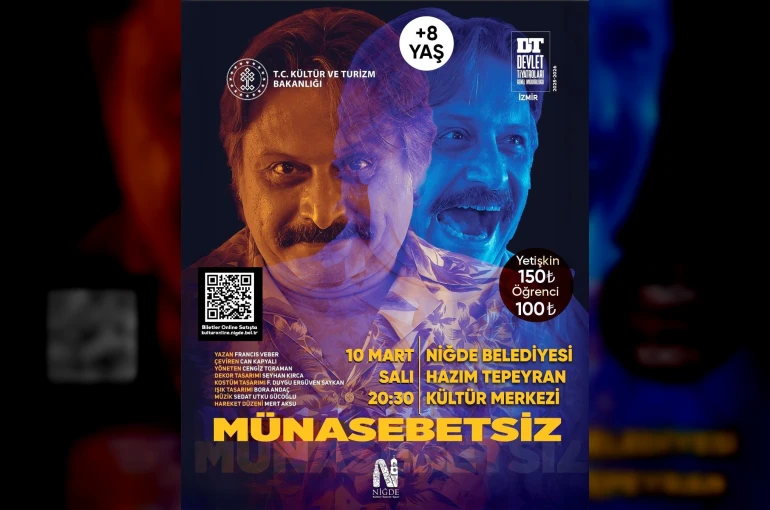 "Münasebetsiz" oyunu Niğdeli tiyatroseverlerle buluşacak