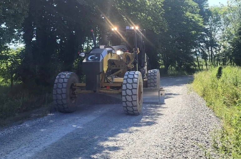 Musababa köyünde yol çalışmaları sürüyor