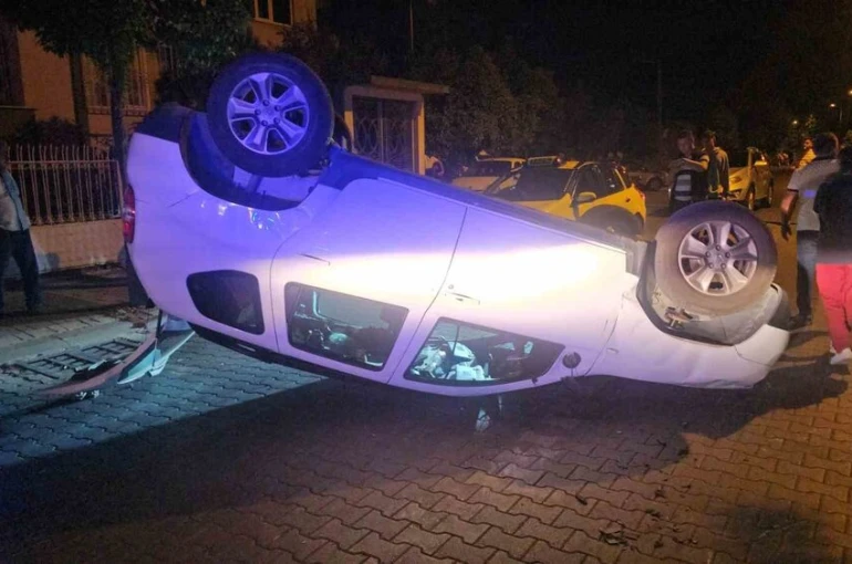 Nazilli’de otomobil takla attı, sürücüsü yaralandı