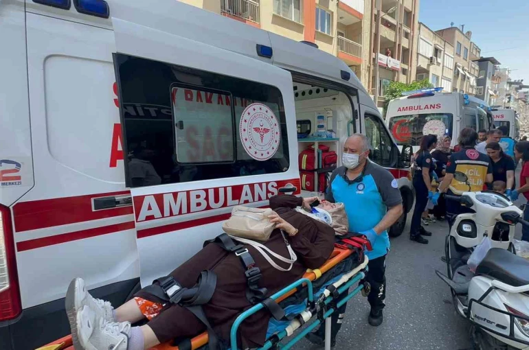 Nazilli’de yaya geçidinde korkutan kaza: 5 yaralı