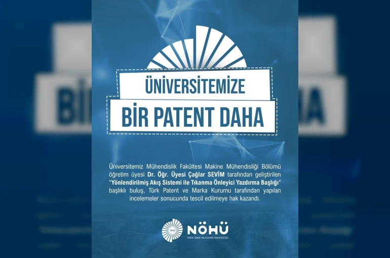 Niğde Ömer Halisdemir Üniversitesi bir patent daha aldı