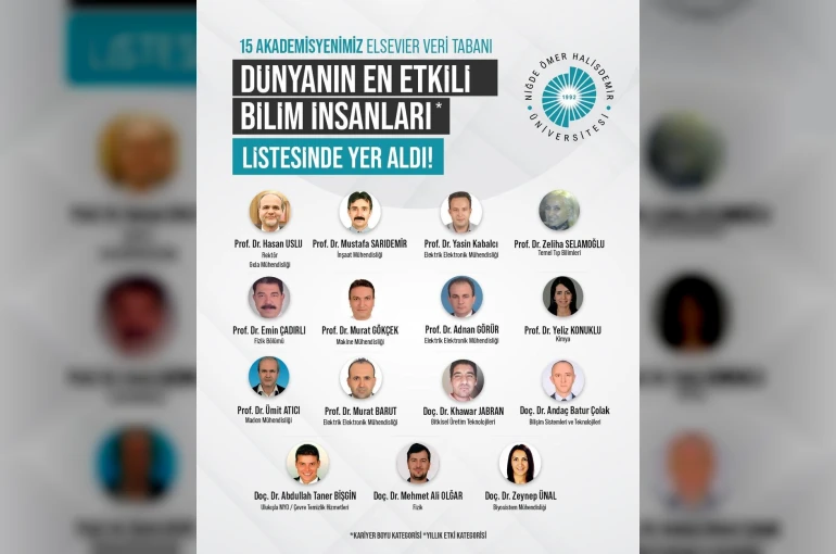 NÖHÜ’den 15 akademisyen dünyanın en etkili bilim insanları arasına girdi