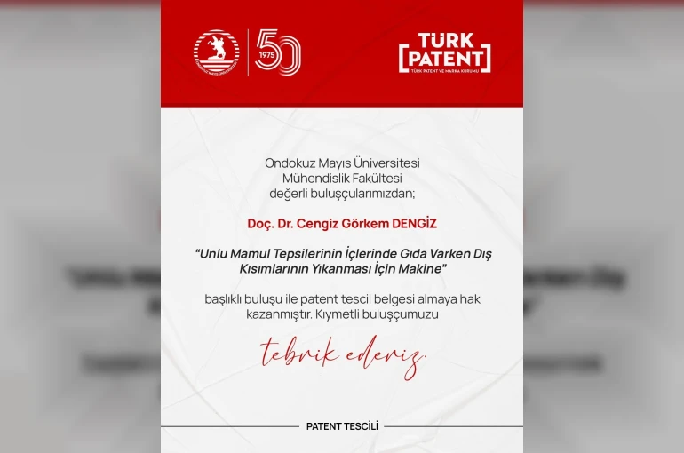 OMÜ’den iki yeni patent: Tepsilerde hijyen ve elektrokromik ölçümde yenilik