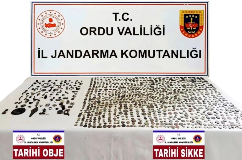 Ordu’da çok sayıda sikke ve tarihi eser objeler ele geçirildi