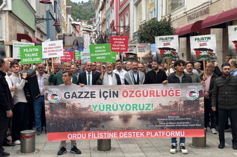 Ordu’da ‘Gazze için özgürlüğe yürüyoruz’ etkinliği