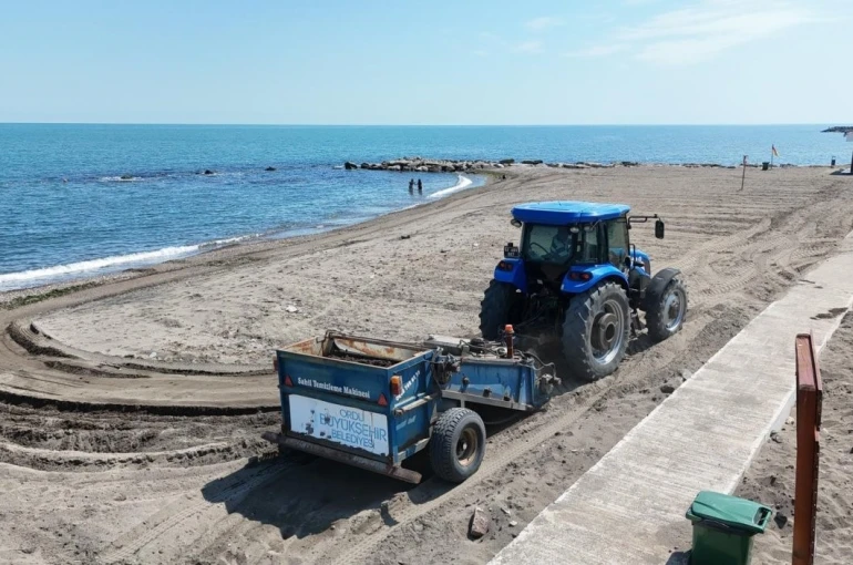 Ordu’da plajlarda temizlik ve bakım çalışmaları