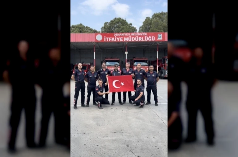 Osmaniye’de itfaiyecilerden A Milli Takım’a klipli destek