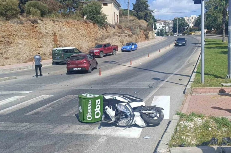 Otomobil ile motosiklet çarpıştı: 1 yaralı 