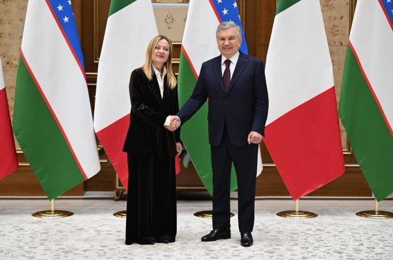 Özbekistan Cumhurbaşkanı Mirziyoyev, İtalya Başbakanı Meloni ile görüştü