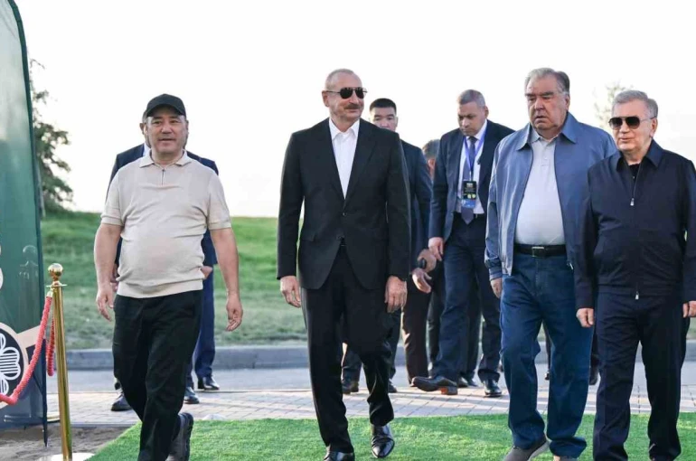 Özbekistan, Tacikistan ve Azerbaycan cumhurbaşkanları, Kırgızistan’da golf kulübü açılışına katıldı