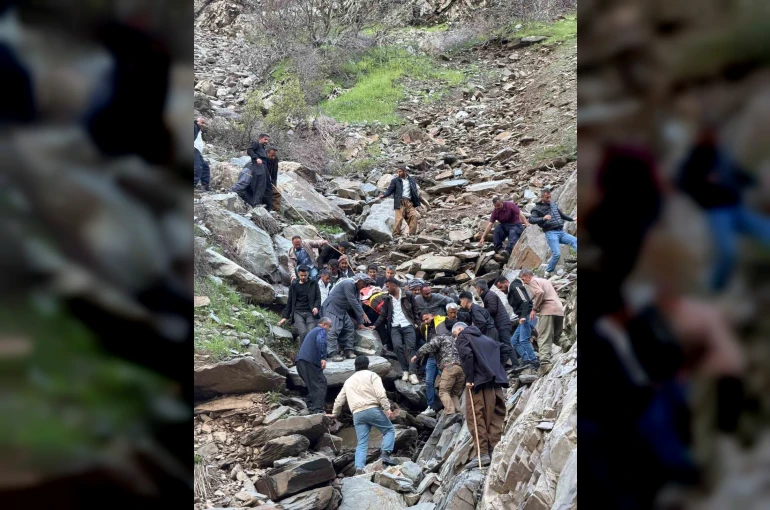 Pancar toplamaya gitti, kayalıklardan düşerek yaralandı