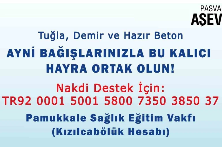 PASVAK ve Tavas Belediyesi iş birliğiyle Kızılcabölük’e aşevi