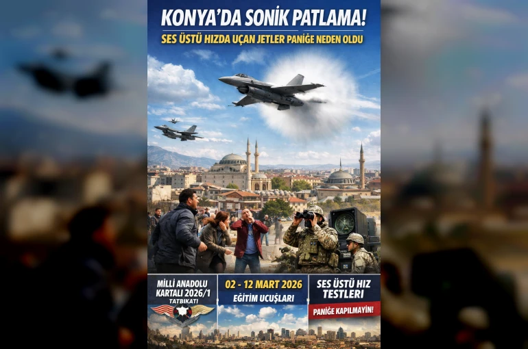 Patlama sesi Konyalıları korkuttu, sebebi kısa sürede belli oldu
