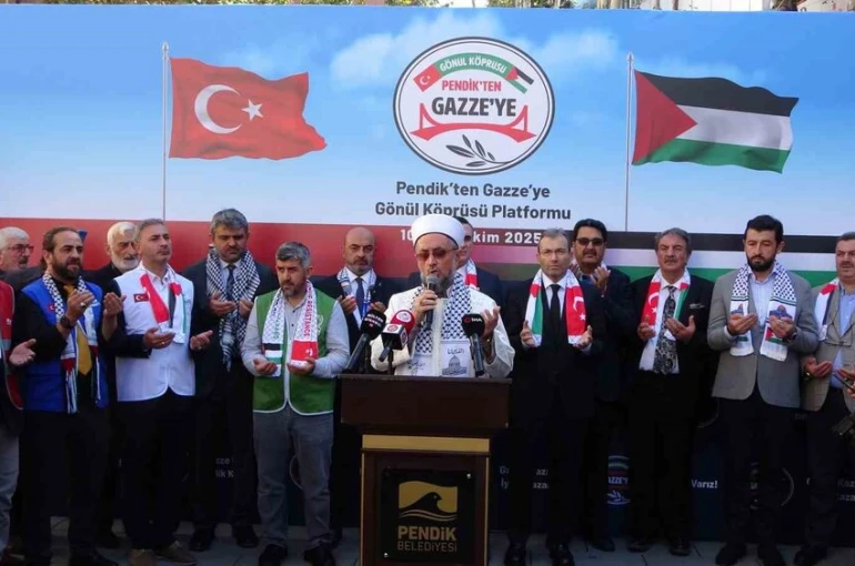 Pendik’te belediye ve esnaftan Gazze’ye destek kampanyası