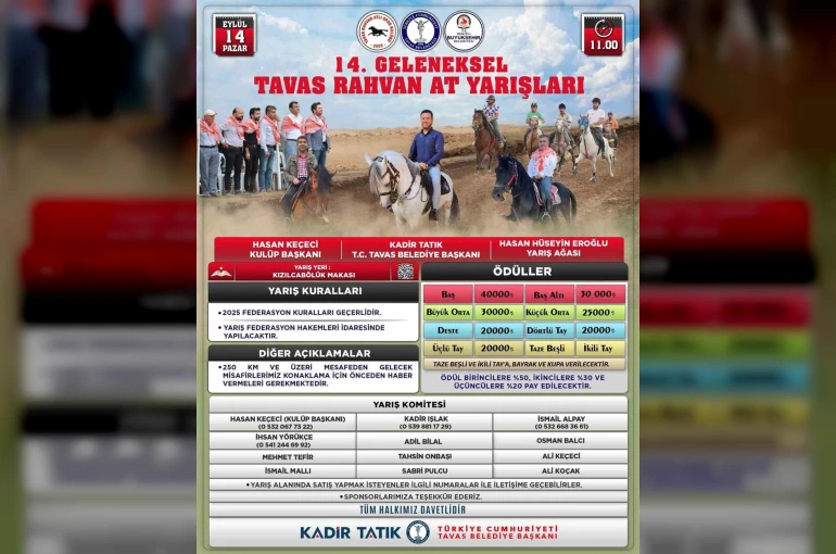 Rahvan atlar 14. kez Tavas Ovasında koşacak 