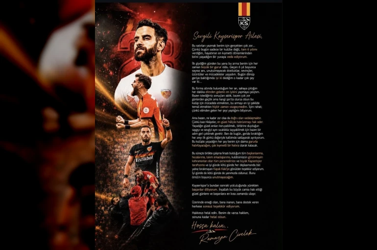 Ramazan Civelek Kayserispor’dan ayrıldı