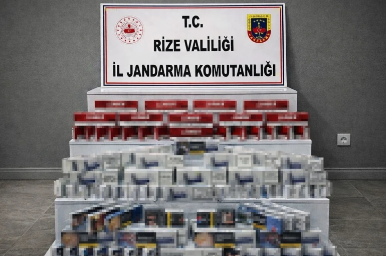 Rize’de kaçak sigara operasyonu