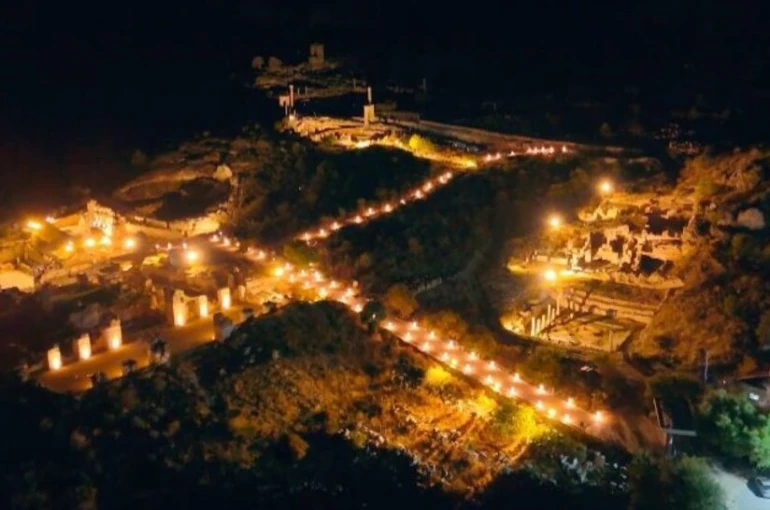 Sagalassos Antik Kenti ışıklarıyla gece müzeciliğine hazırlanıyor