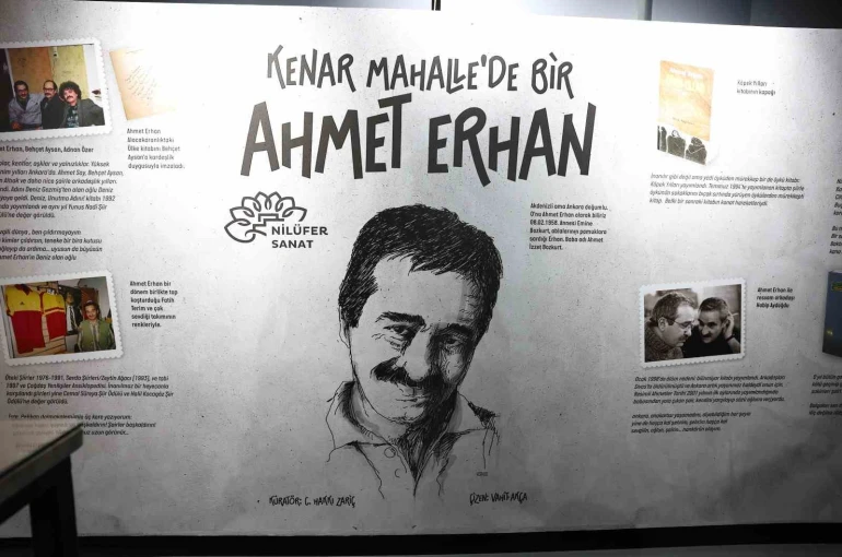 Şair Ahmet Erhan, doğum gününde Nilüfer’de özel bir sergiyle anıldı