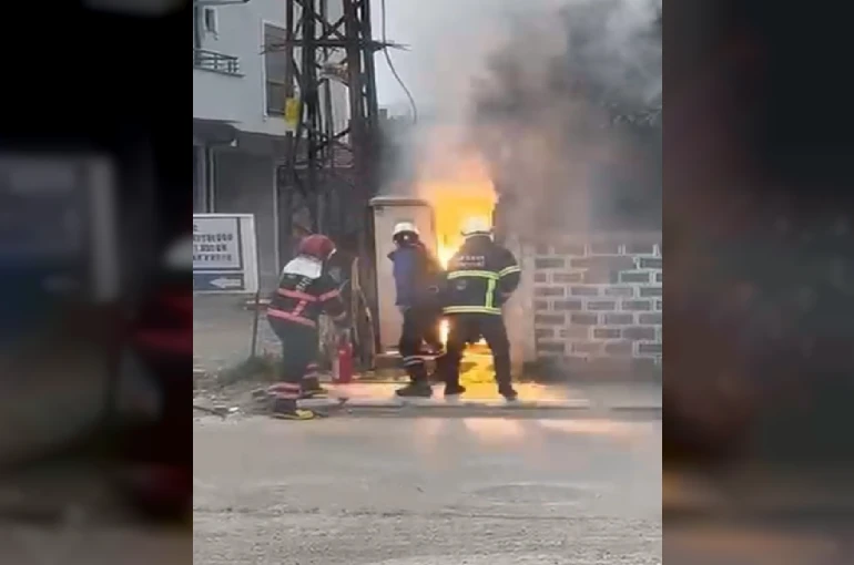 Sakarya’da trafo yangınındaki patlama paniğe neden oldu