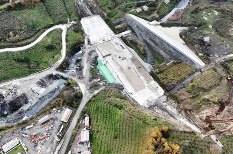 Salıpazarı Barajı inşaatının yüzde 77’si tamamlandı