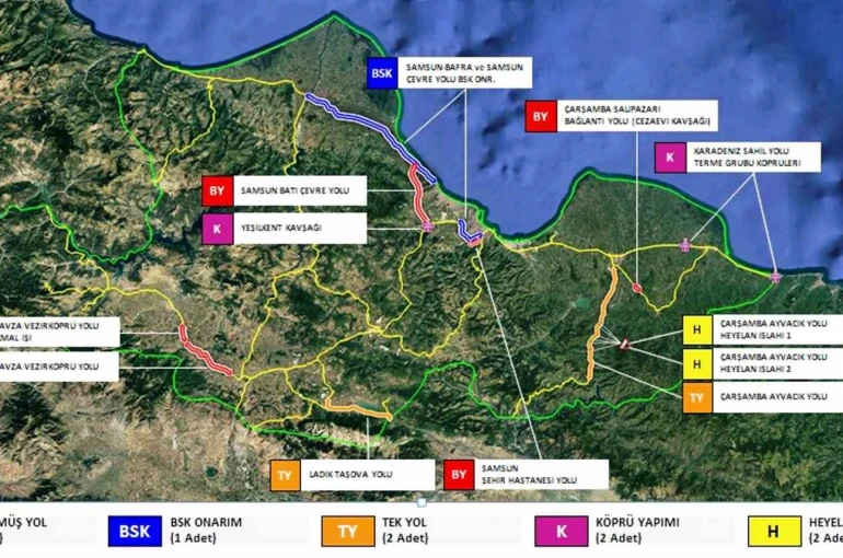 Samsun’a 27 milyar TL’lik yol yatırımı