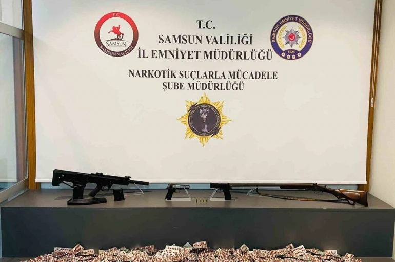 Samsun’da 10 bin sentetik ecza ele geçirildi: 4 gözaltı