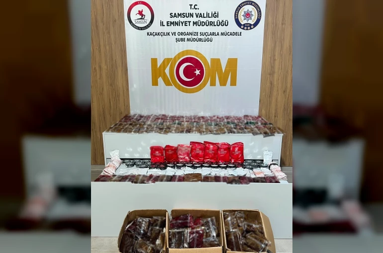 Samsun’da 179 kilo kaçak nargile tütünü ele geçirildi