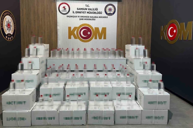 Samsun’da 900 litre kaçak etil alkol ele geçirildi