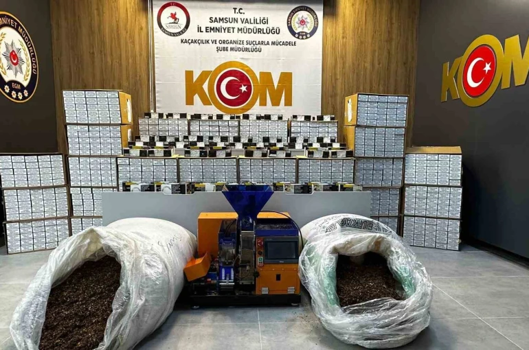 Samsun’da kaçak sigara ve tütün operasyonu: 280 bin adet makaron, 40 bin adet sigara ele geçirildi 