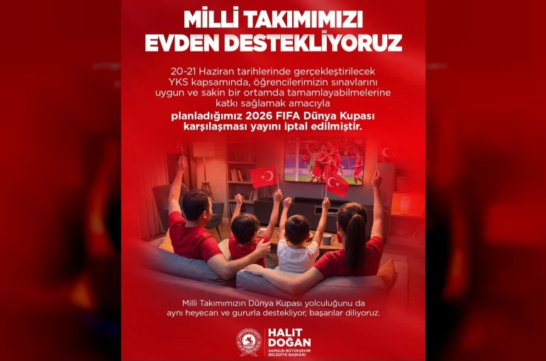 Samsun’da milli maç gösterimine YKS arası