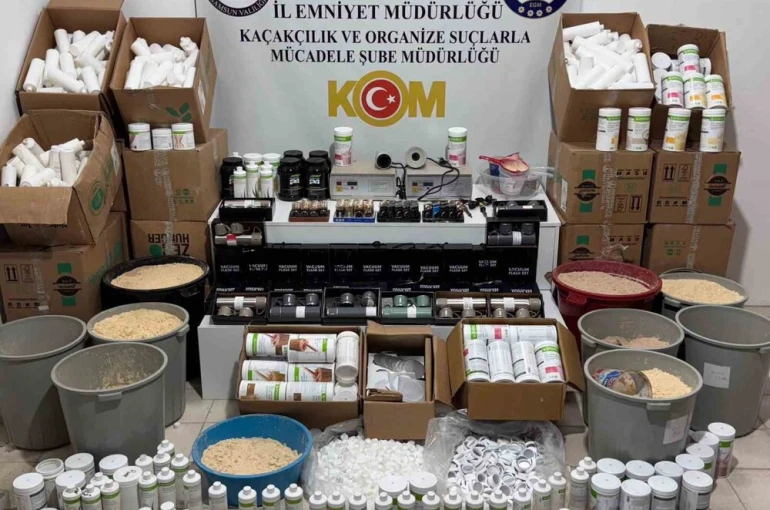 Samsun’da sahte zayıflama ve protein tozu imalatına operasyon