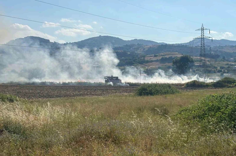 Samsun’da samanlık alanda çıkan yangın söndürüldü
