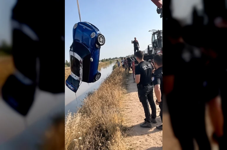 Şanlıurfa’da otomobil dereye uçtu: Sürücü kayboldu