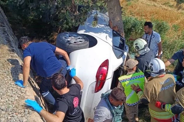 Şarampole devrilen otomobilin sürücüsü günlerdir süren hayat mücadelesini kaybetti