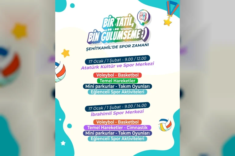 Şehitkamil’de yarıyıl tatili spor şenliğiyle renklenecek