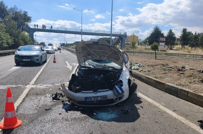 Şerit ihlali yaparak ortalığı savaş alanına çevirdi, yakalanınca baygınlık geçirdi