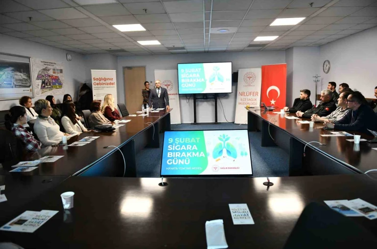 Sigarayı bırakan 25 çalışana sertifikaları takdim edildi