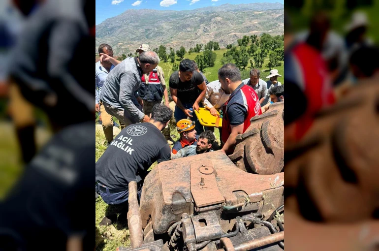 Siirt’te traktörün altında kalan sürücü ağır yaralandı
