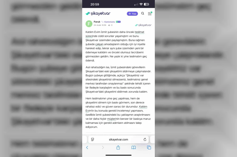 Şikayetini yazınca "Şikayetini silmezsen, paranı alamazsın" cevabını aldı